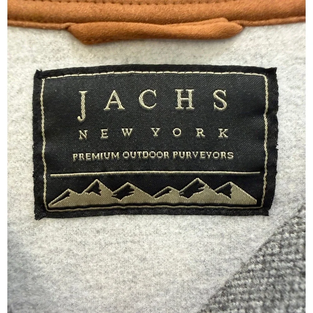 Jachs NY Mens XL Gray Wool Blend Crewneck Sweatshirt Heathered Knit Pullover